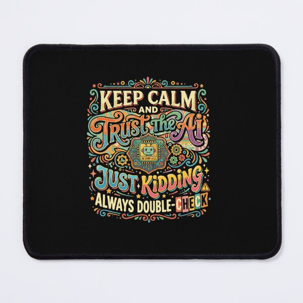 Item preview, Keep Calm And Trust The Ai Just Kidding Always Double-Check Artificial Intelligence Tech Humor Programmer designed and sold by PopStars1993.