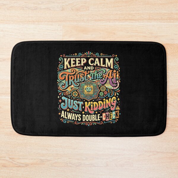 Item preview, Keep Calm And Trust The Ai Just Kidding Always Double-Check Artificial Intelligence Tech Humor Programmer designed and sold by PopStars1993.