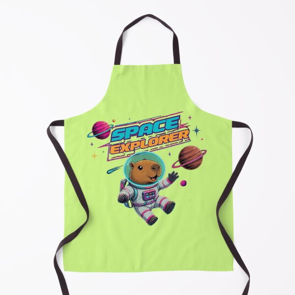 Item preview, Space Explorer Retro 80s Astronaut Capybara designed and sold by Créative touche .