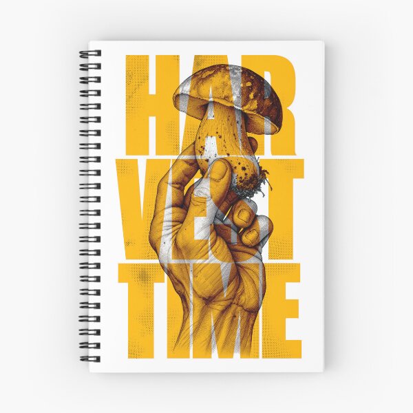 Item preview, Harvest Time, Porcini Mushroom Typography Illustration designed and sold by wildlifethings.