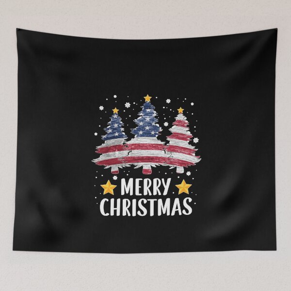 Item preview, Merry Christmas Tree American Flag Funny US Flag Xmas designed and sold by Chaya Reid.