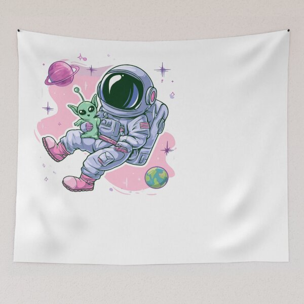 Item preview, Cute Astronaut Alien Friend Space Adventure designed and sold by NicolasGlowArt.