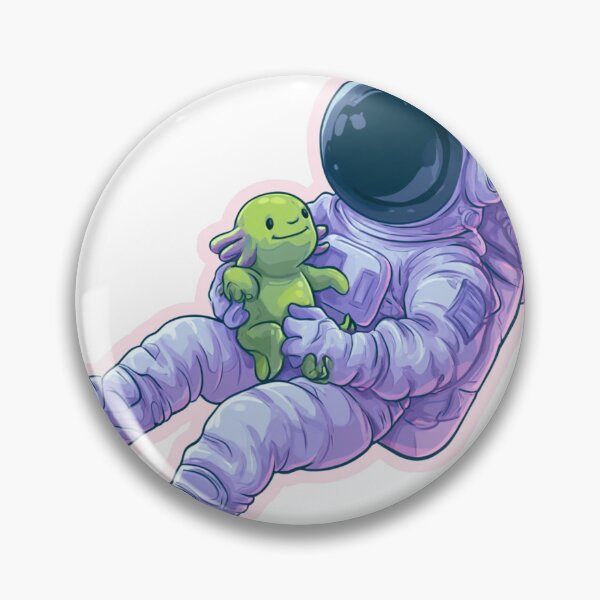 Item preview, Spaceman with Little Green Alien Friend designed and sold by NicolasGlowArt.