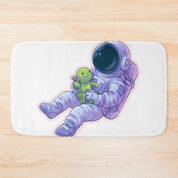 Item preview, Spaceman with Little Green Alien Friend designed and sold by NicolasGlowArt.