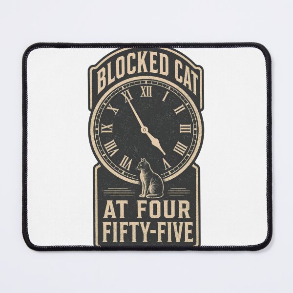 Item preview, Blocked Cat At Four Fifty-Five Vet Tech Clock designed and sold by BoosterShop.