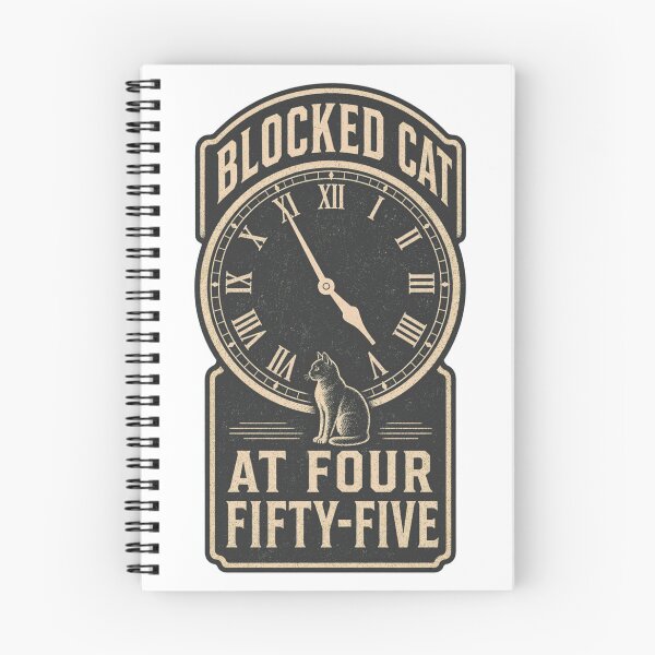 Item preview, Blocked Cat At Four Fifty-Five Vet Tech Clock designed and sold by BoosterShop.