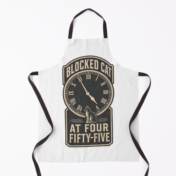 Item preview, Blocked Cat At Four Fifty-Five Vet Tech Clock designed and sold by BoosterShop.