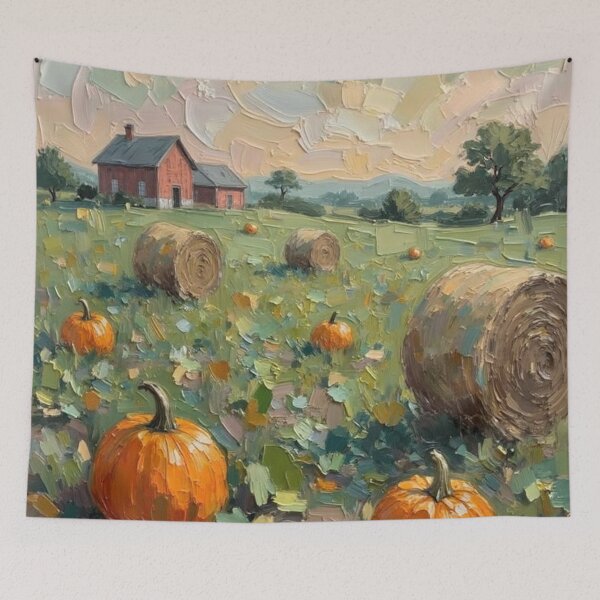 Item preview, Quiet Harvest Morning - Oil Painting designed and sold by nhk999.
