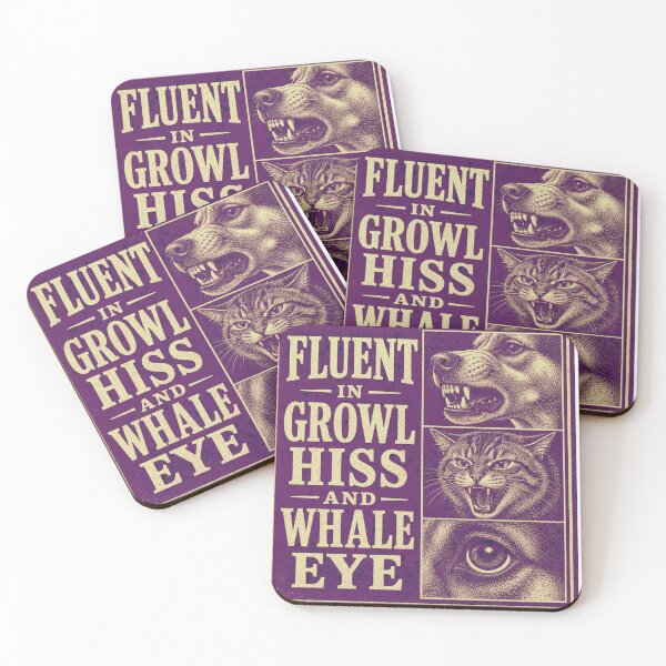 Artikelvorschau, Fluent In Growl Hiss And Whale Eye Tierarzthelfer entworfen und verkauft von BoosterShop.