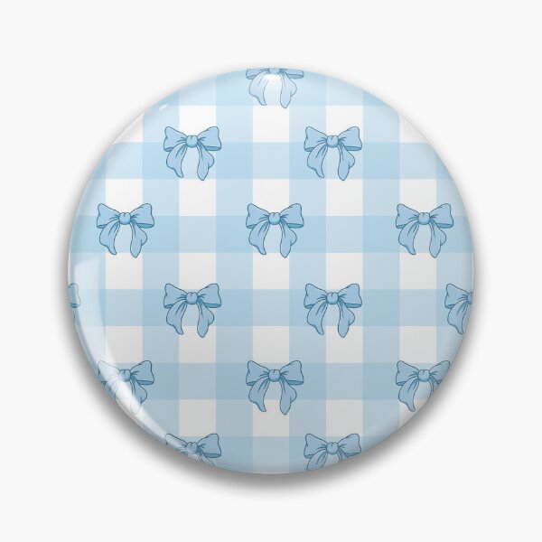 Item preview, Cute Light Blue Bows on Gingham Pattern Coquette Aesthetic designed and sold by SeJaa.