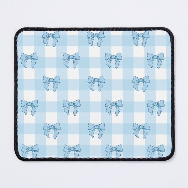 Item preview, Cute Light Blue Bows on Gingham Pattern Coquette Aesthetic designed and sold by SeJaa.