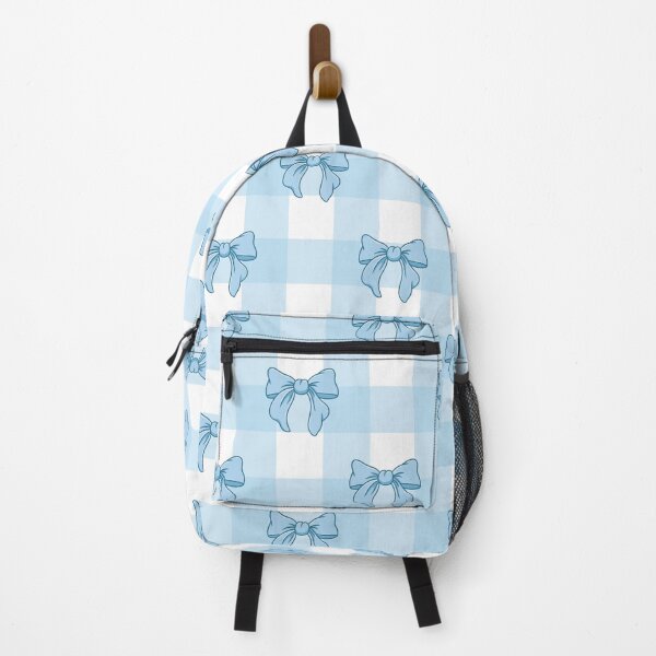 Item preview, Cute Light Blue Bows on Gingham Pattern Coquette Aesthetic designed and sold by SeJaa.