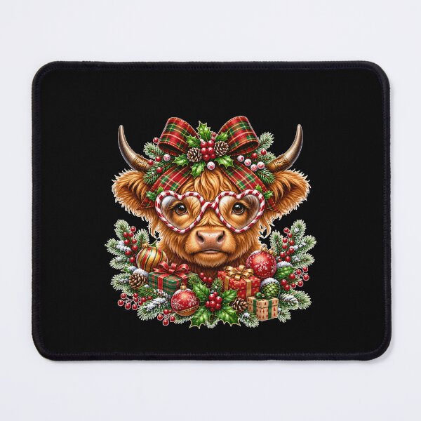 Item preview, Cute Highland Cow Bow Christmas Moo Farm Women Xmas designed and sold by Phil Ben.
