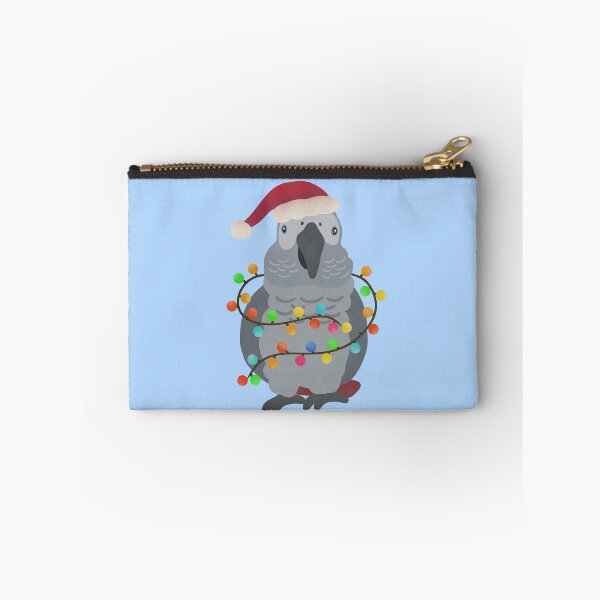 Item preview, African Grey Parrot Christmas Illustration designed and sold by FandomizedRose.