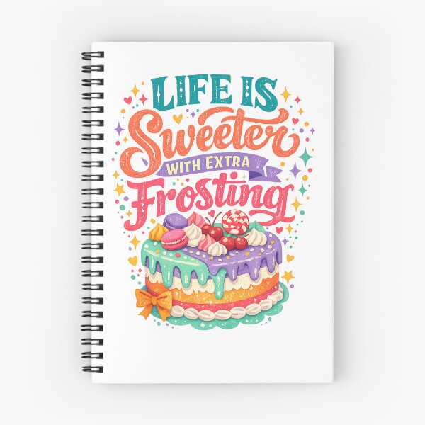 Item preview, Life Is Sweeter With Extra Frosting Colorful Cake Dessert Art Design designed and sold by inkoutninja.