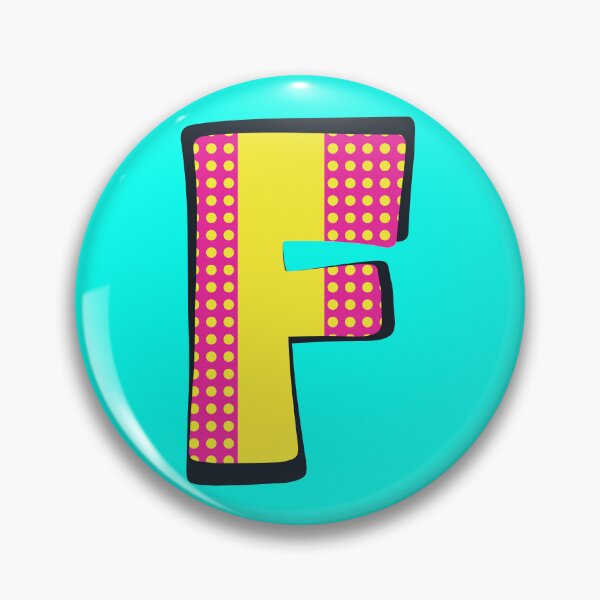 Artikelvorschau, Pop-Art-Buchstabe F – Erster Entwurf des Buchstabens F entworfen und verkauft von Fun Funky Designs.