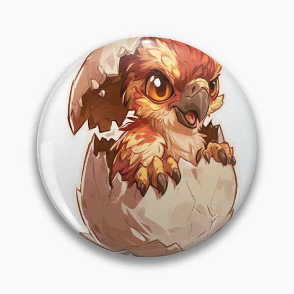 Item preview, Cute Phoenix Hatchling Breaking Egg Design designed and sold by NicolasGlowArt.