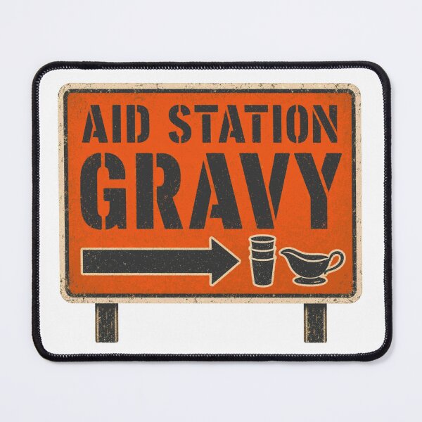 Artikelvorschau, Aid Station Gravy Lustiges Turkey Trot Laufschild entworfen und verkauft von BoosterShop.