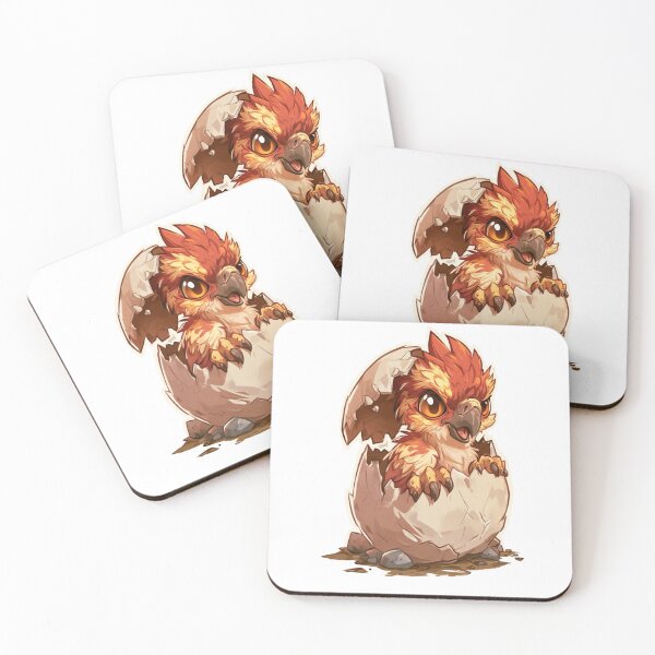 Item preview, Cute Phoenix Hatchling Breaking Egg Design designed and sold by NicolasGlowArt.
