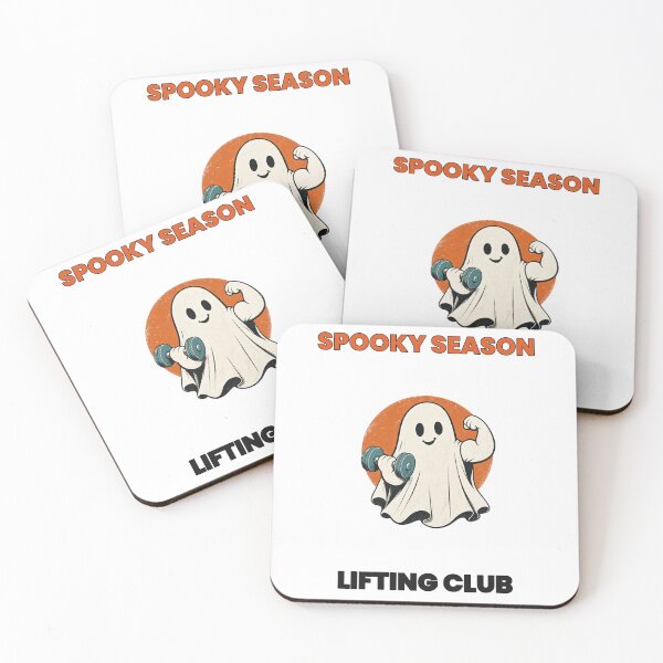Item preview, Spooky Season Lifting Club - Ghost Curling Dumbbell designed and sold by Viviglow.