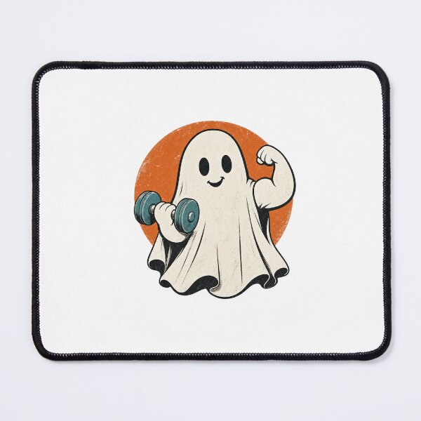 Item preview, Spooky Season Lifting Club - Ghost Curling Dumbbell designed and sold by Viviglow.