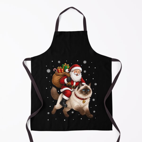 Item preview, Festive Holiday Funny Santa Riding Ragdoll Cat Christmas designed and sold by Chaya Reid.