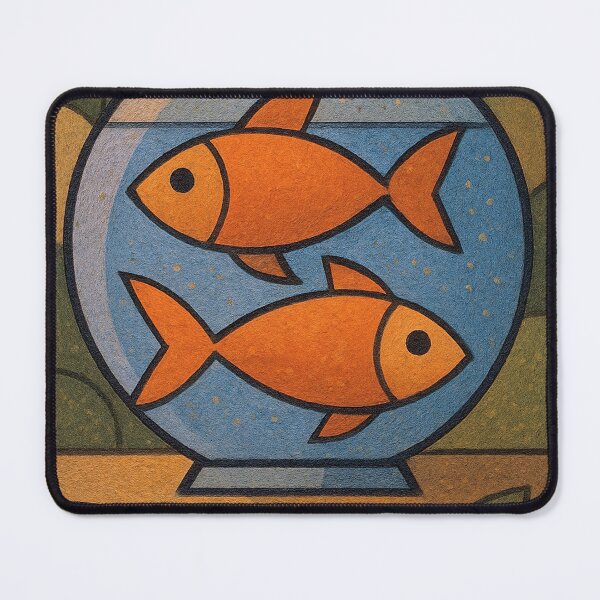 Item preview, An illustration of 2 goldfish in a fishbowl designed and sold by GalleryKauffeld.