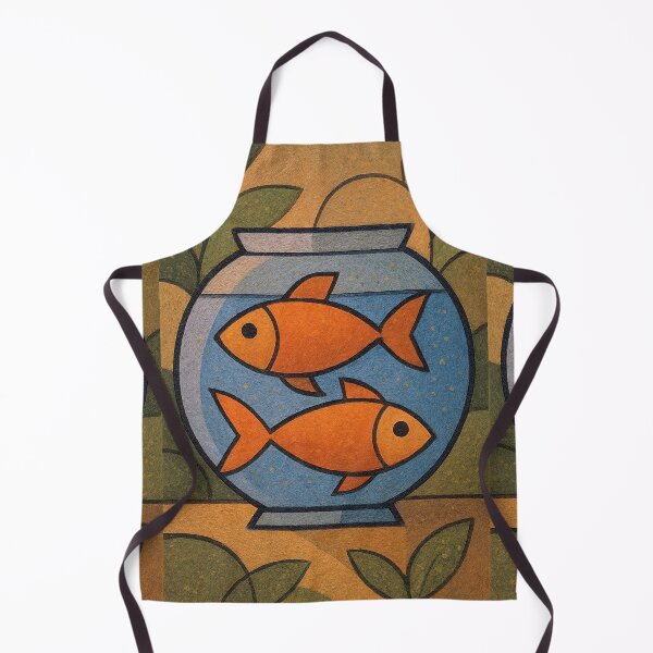 Item preview, An illustration of 2 goldfish in a fishbowl designed and sold by GalleryKauffeld.