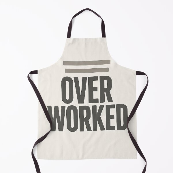 Item preview, Overworked Typography Design | Burnout Mental Health Art designed and sold by mbmstores.