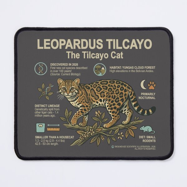 Item preview, Leopardus Tilcayo - The Tilcayo Cat Educational Scientific Illustration Art designed and sold by artworkathome.