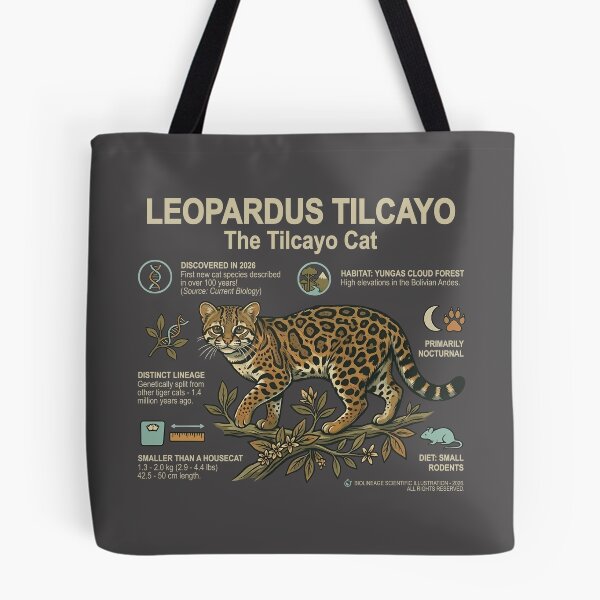 Item preview, Leopardus Tilcayo - The Tilcayo Cat Educational Scientific Illustration Art designed and sold by artworkathome.