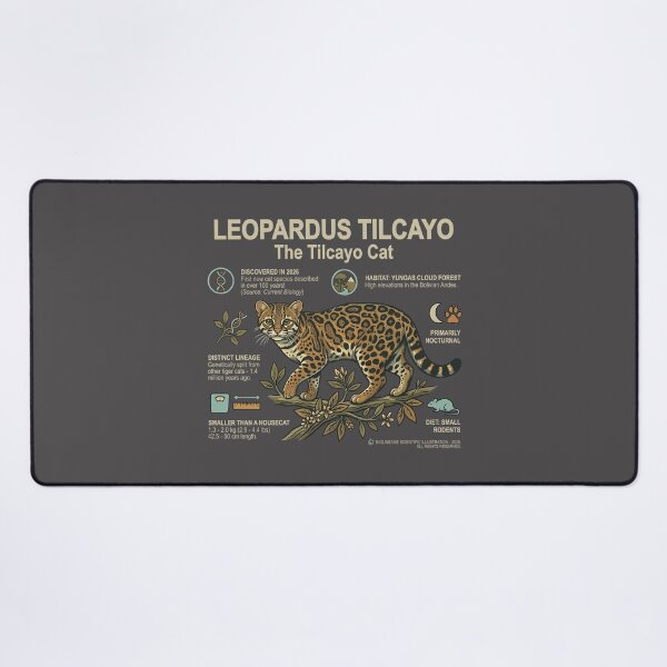Item preview, Leopardus Tilcayo - The Tilcayo Cat Educational Scientific Illustration Art designed and sold by artworkathome.