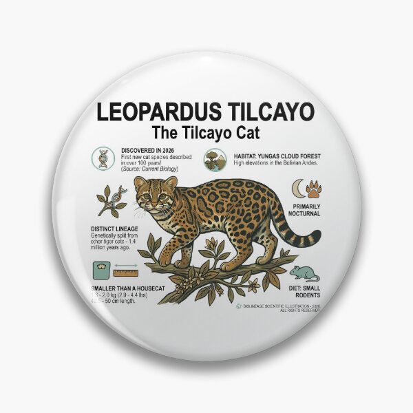 Item preview, Leopardus Tilcayo - The Tilcayo Cat Educational Scientific Illustration Art designed and sold by artworkathome.