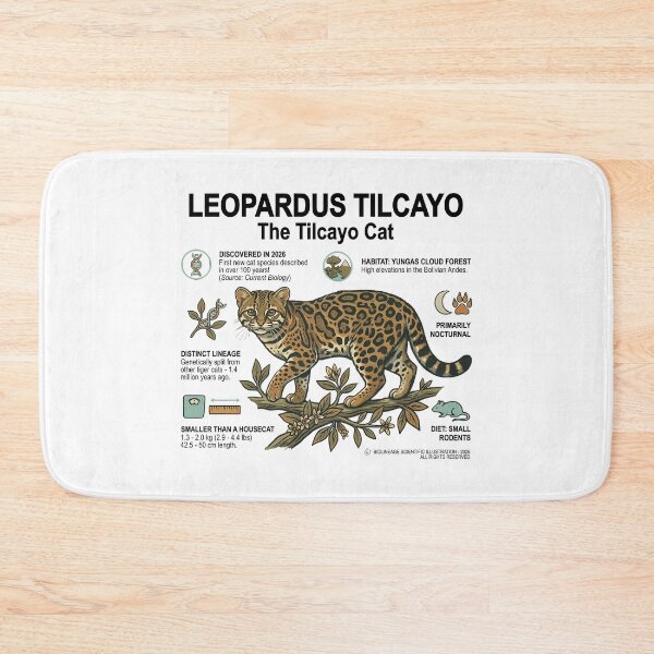 Item preview, Leopardus Tilcayo - The Tilcayo Cat Educational Scientific Illustration Art designed and sold by artworkathome.
