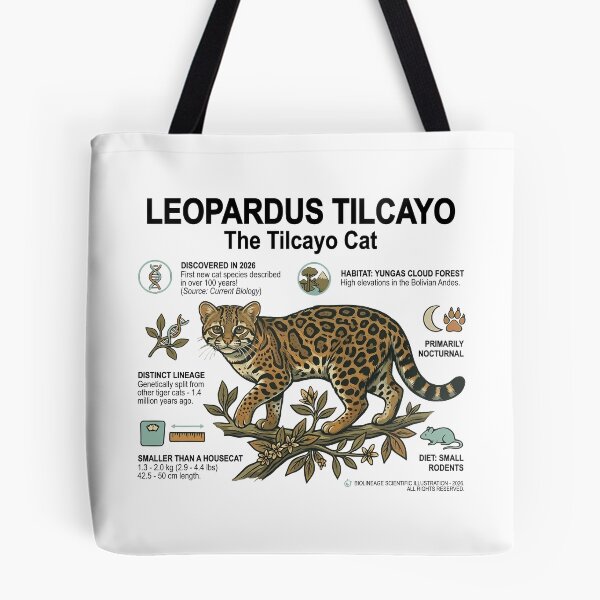 Item preview, Leopardus Tilcayo - The Tilcayo Cat Educational Scientific Illustration Art designed and sold by artworkathome.