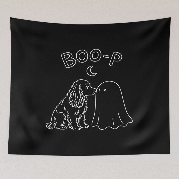 Item preview, Dog Boo-P Ghost Moon Cute Line Art designed and sold by SoyLamderma.
