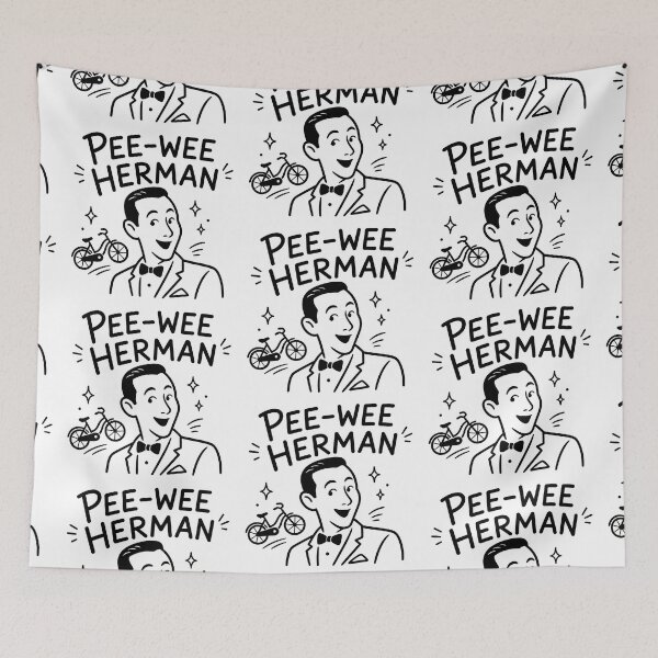 Item preview, Pee-Wee Herman – Retro Comedy Bicycle Minimal Line Art designed and sold by Abidel.
