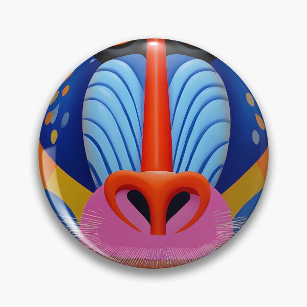 Item preview, Vibrant Stylized Baboon Portrait on Orange Background designed and sold by Artessie.