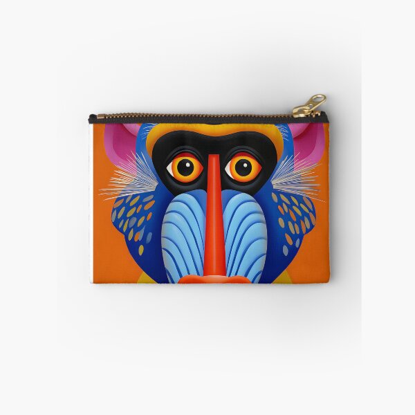 Item preview, Vibrant Stylized Baboon Portrait on Orange Background designed and sold by Artessie.
