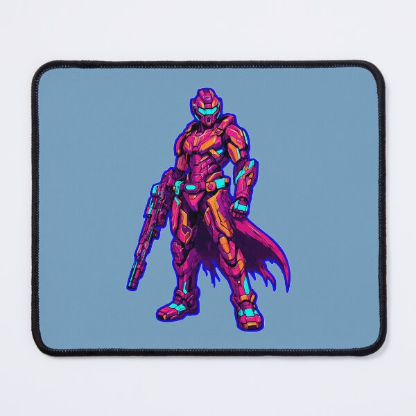 Item preview, Neon Synthwave Cyberpunk Sci-Fi Soldier designed and sold by KungPowUnicorn.