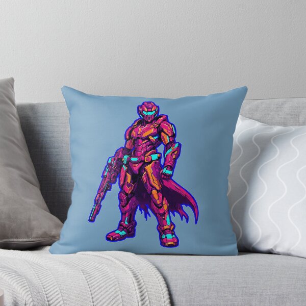 Item preview, Neon Synthwave Cyberpunk Sci-Fi Soldier designed and sold by KungPowUnicorn.