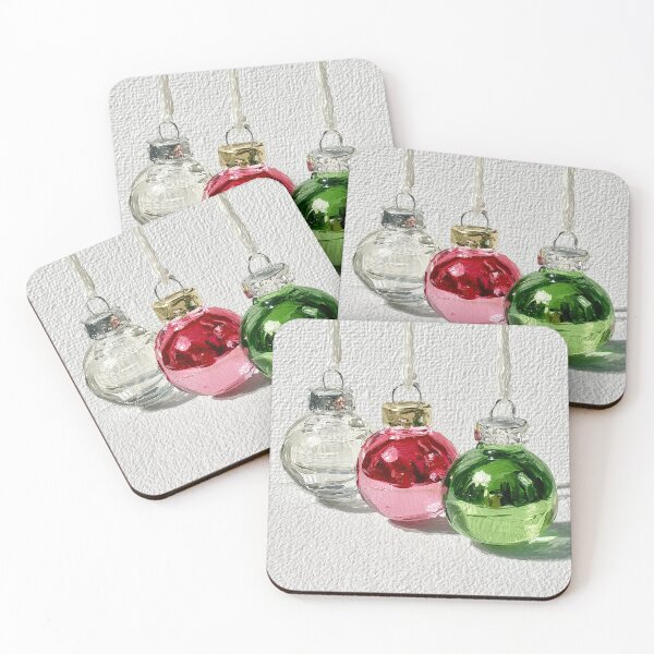 Item preview, Shiny Glass Christmas Bauble Ornaments Trio designed and sold by colorful-white.