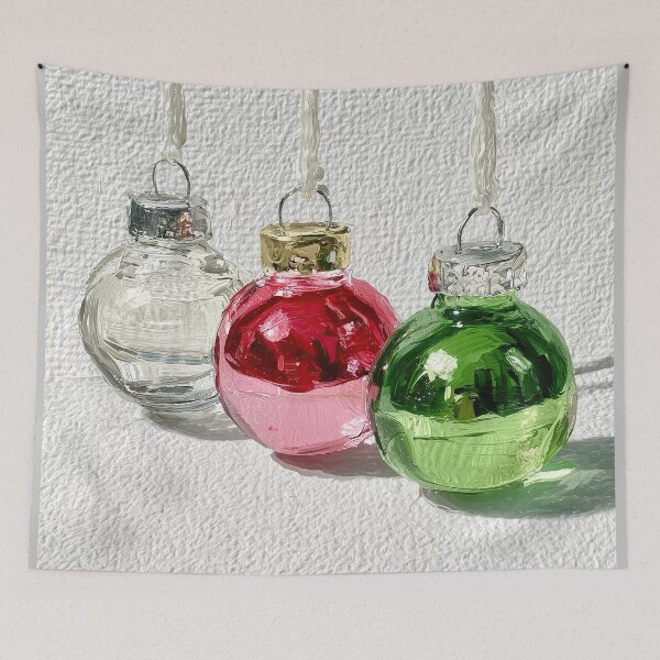 Item preview, Shiny Glass Christmas Bauble Ornaments Trio designed and sold by colorful-white.