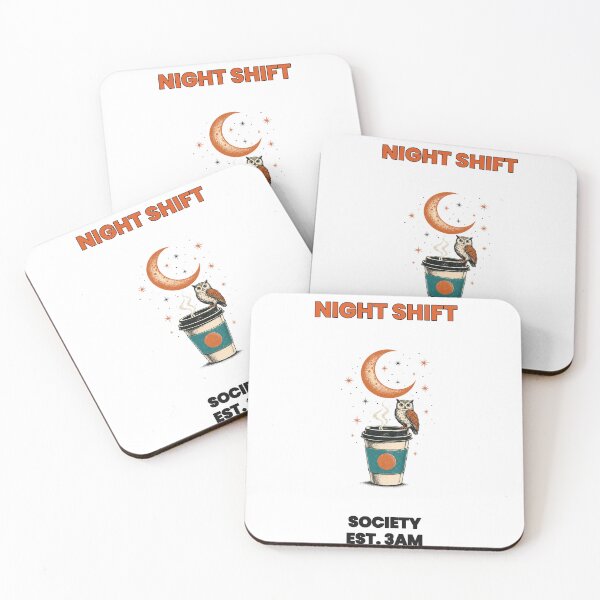 Item preview, Night Shift Society Est. 3AM - Owl and Coffee designed and sold by Viviglow.