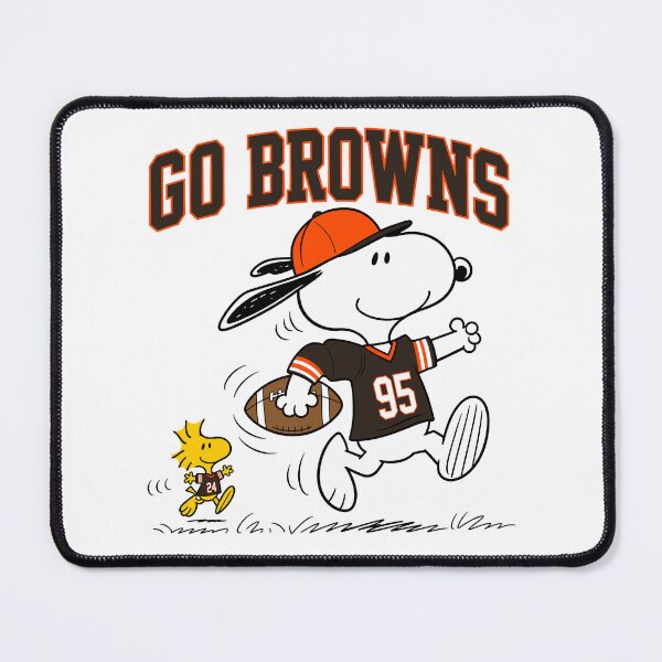 Item preview, Snoopy & Woodstock Cleveland Browns Football Retro F499 designed and sold by GLUVY-THEME.