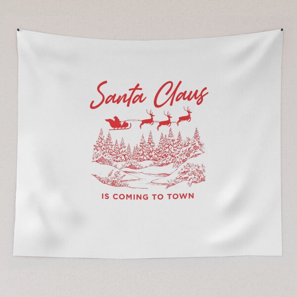 Item preview, Santa Claus Is Coming To Town Vintage Christmas Graphic designed and sold by The secret storage room.