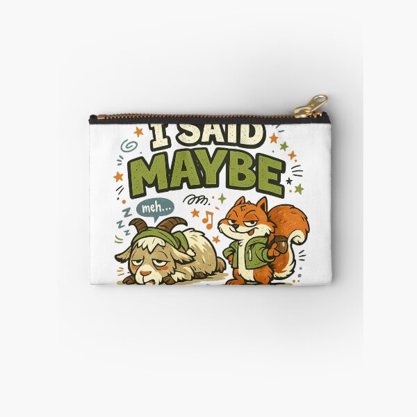 Item preview, I Said Maybe Funny Goat and Fox Sarcastic Retro Animal Humor Art Design designed and sold by inkoutninja.