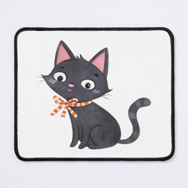 Item preview, Cute Halloween Black Cat with Ribbon Bow designed and sold by AlinaMel.