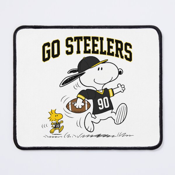 Item preview, Snoopy & Woodstock Pittsburgh Steelers Football Retro F500 designed and sold by GLUVY-THEME.