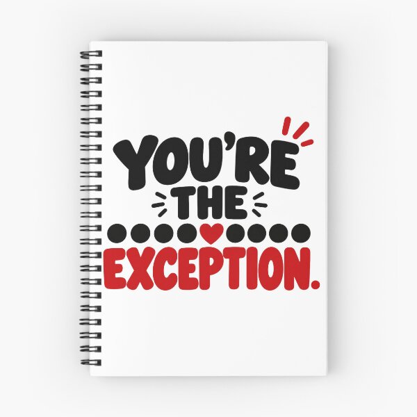 Item preview, You're the Exception – Minimal Romantic Love Quote Bold Typography designed and sold by Lovestickerco.